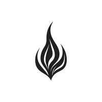 Fire icon black and red vector design symbol of power and energy. Flat style.