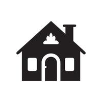 House black Icon Isolated on White Background. Vector Illustration design.