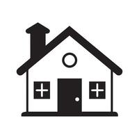 House black Icon Isolated on White Background. Vector Illustration design.