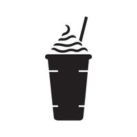 Milkshake icon symbol. vector flat sign design.