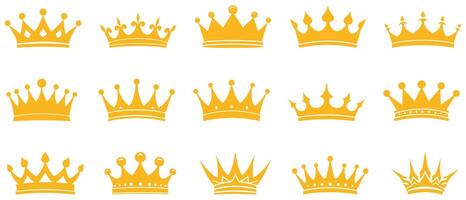 Crown icon.Flat color design.Vector illustration isolated on white background. vector