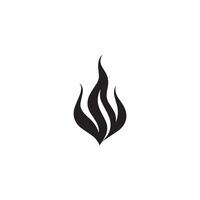 Fire icon black and red vector design symbol of power and energy. Flat style.