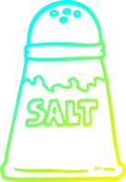 cold gradient line drawing of a cartoon salt shaker png