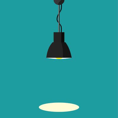 luminous lamp isolated on background