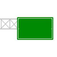 road sign isolated on a background. green traffic vector