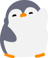 cute christmas penguin waving png