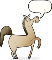 lustiges Cartoon-Pferd mit Sprechblase png