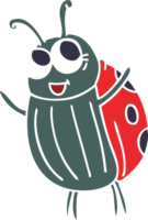 mano disegnato strambo cartone animato coccinella png