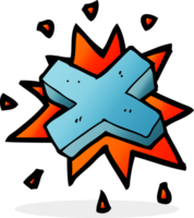 symbole de croix négative de dessin animé png