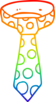 arco iris degradado línea dibujo de un dibujos animados ruidoso Corbata png