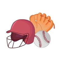 illustration of baseball equipment vector