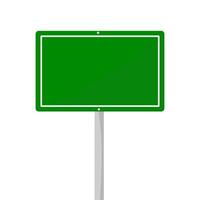 road sign isolated on a background. green traffic vector