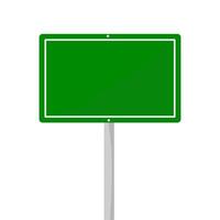 road sign isolated on a background. green traffic vector