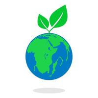 Eco environment. Save earth and ecology icon vector