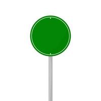 road sign isolated on a background. green traffic vector