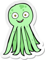 sticker of a cartoon octopus png