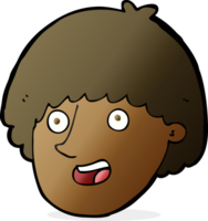 cartoon happy male face png