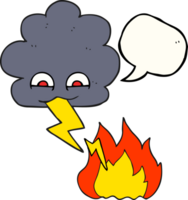 speech bubble cartoon lightning strike png