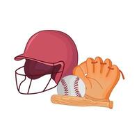 illustration of baseball equipment vector