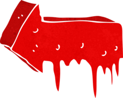 cartoon bloody pointing arrow png