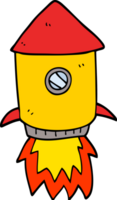 Cartoon-Doodle-Weltraumrakete png