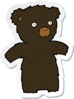 autocollant d'un ours noir de dessin animé png