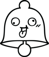 line drawing cartoon of a bell png