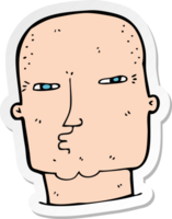 sticker of a cartoon bald tough guy png