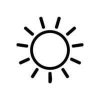 sun icon. Brightness Icon vector
