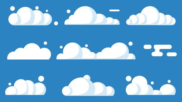 set of clouds. clouds for websites and banners design vector