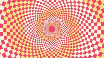 Abstract spiral wavy line urgency vortex round pink color background. vector