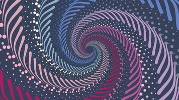 Abstract spiral round spinning vortex wavy line urgency data cycle background. vector