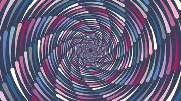 Abstract spiral round spinning vortex wavy line urgency data cycle background. vector