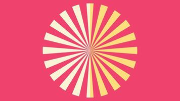 Abstract spiral wavy line urgency vortex round pink color background. vector