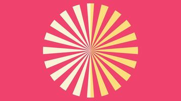 Abstract spiral wavy line urgency vortex round pink color background. vector