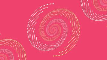 Abstract spiral wavy line urgency vortex round pink color background. vector