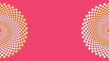 Abstract spiral wavy line urgency vortex round pink color background. vector