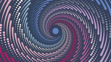 Abstract spiral round spinning vortex wavy line urgency data cycle background. vector