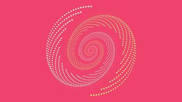 Abstract spiral wavy line urgency vortex round pink color background. vector