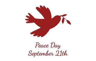 International day of peace day of vector template