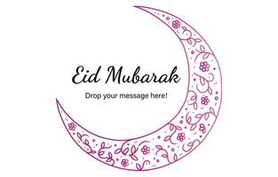 Eid Mubarak beautiful theme background of Magenta color with vector