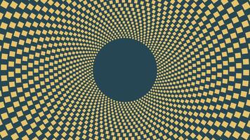 Abstract spiral dotted wavy line round urgency two color contrast  background vector