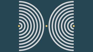 Abstract spiral dotted wavy line round urgency two color contrast  background vector