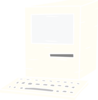 mão desenhado desenho animado rabisco do uma computador e teclado png