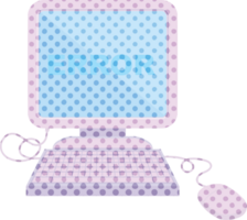 Flat colour illustration of a computer error png