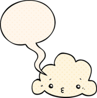 cartoon cloud with speech bubble in comic book style png