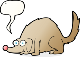 cartoon happy dog with speech bubble png