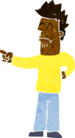 tecknad man pekar png