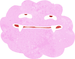 cartoon pink fluffy vampire cloud png