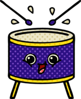 comic book style cartoon of a drum png